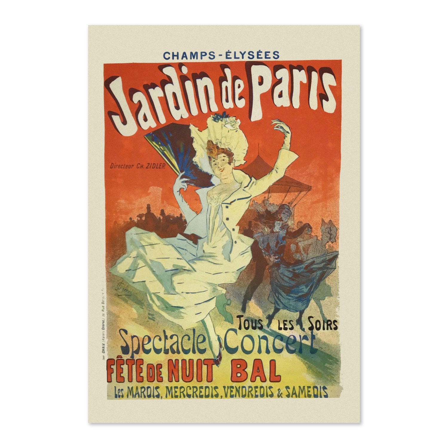 Jardin de Paris 1897 poster print