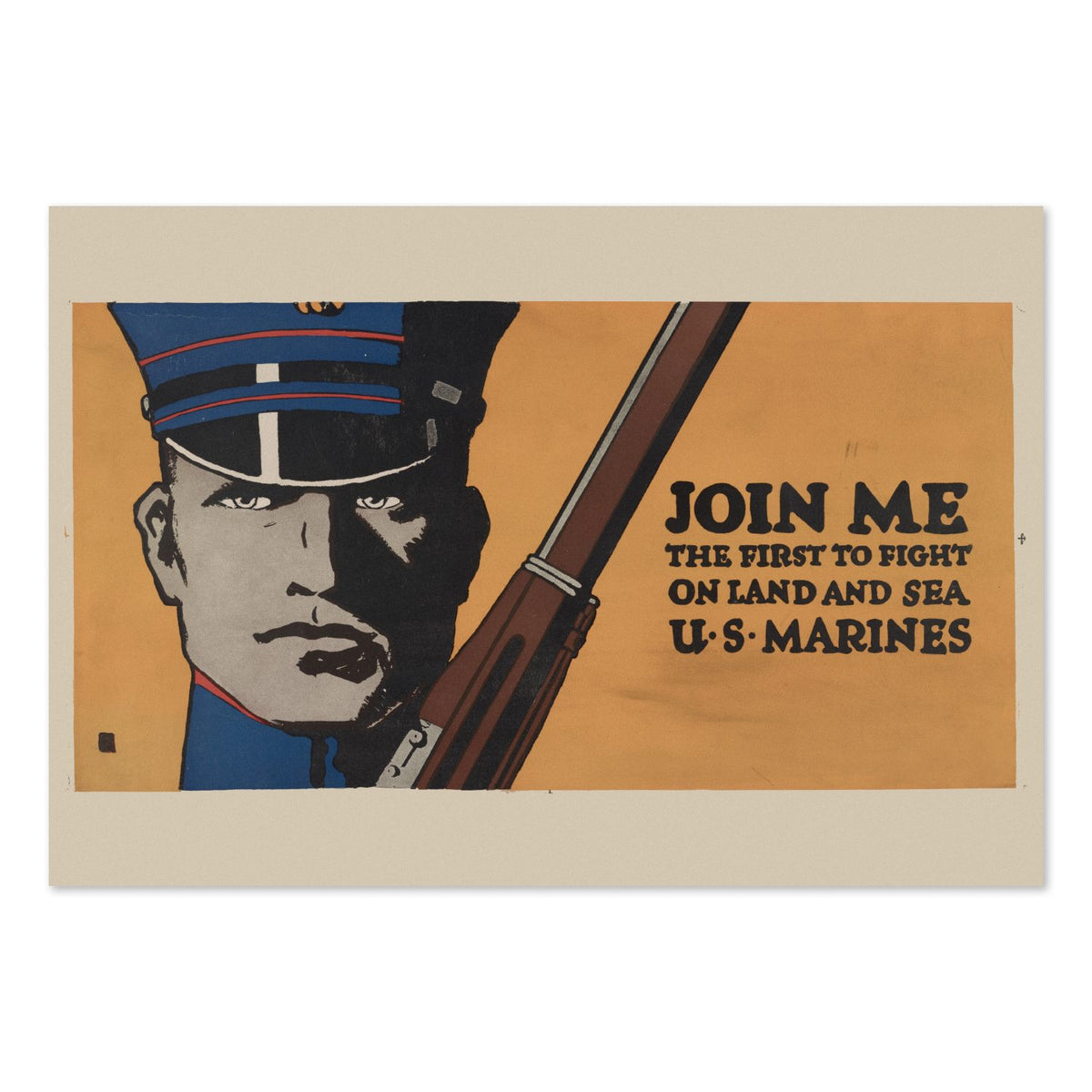 Join Me First to Fight US Marines poster print