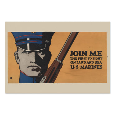 Join Me First to Fight US Marines poster print