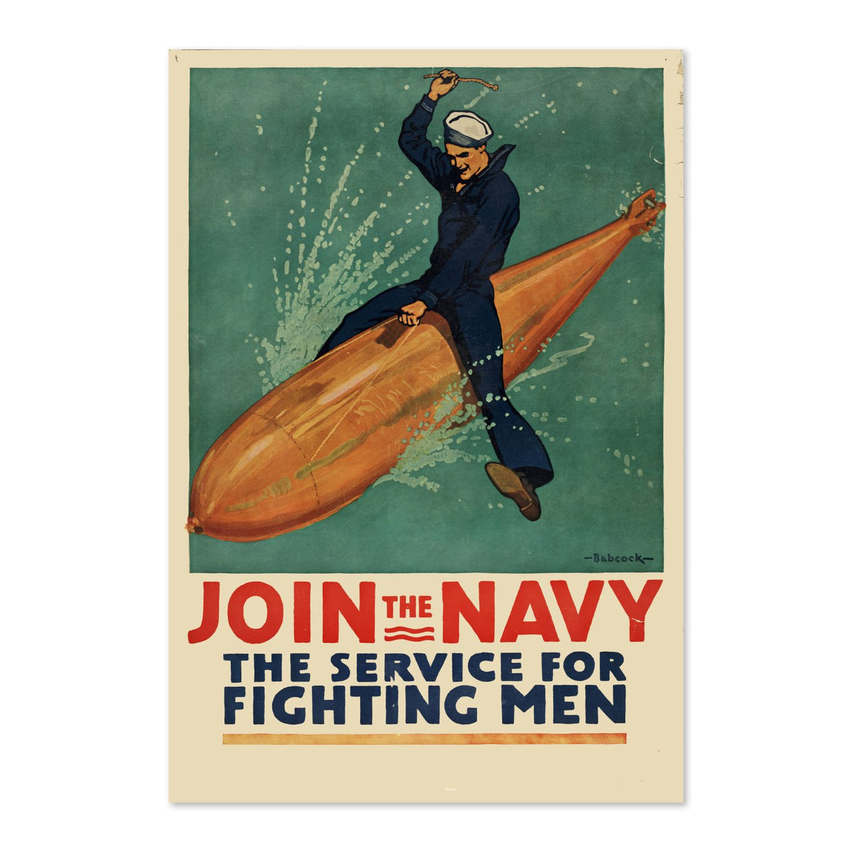 Join the Navy — The Service for Fighting Men poster print