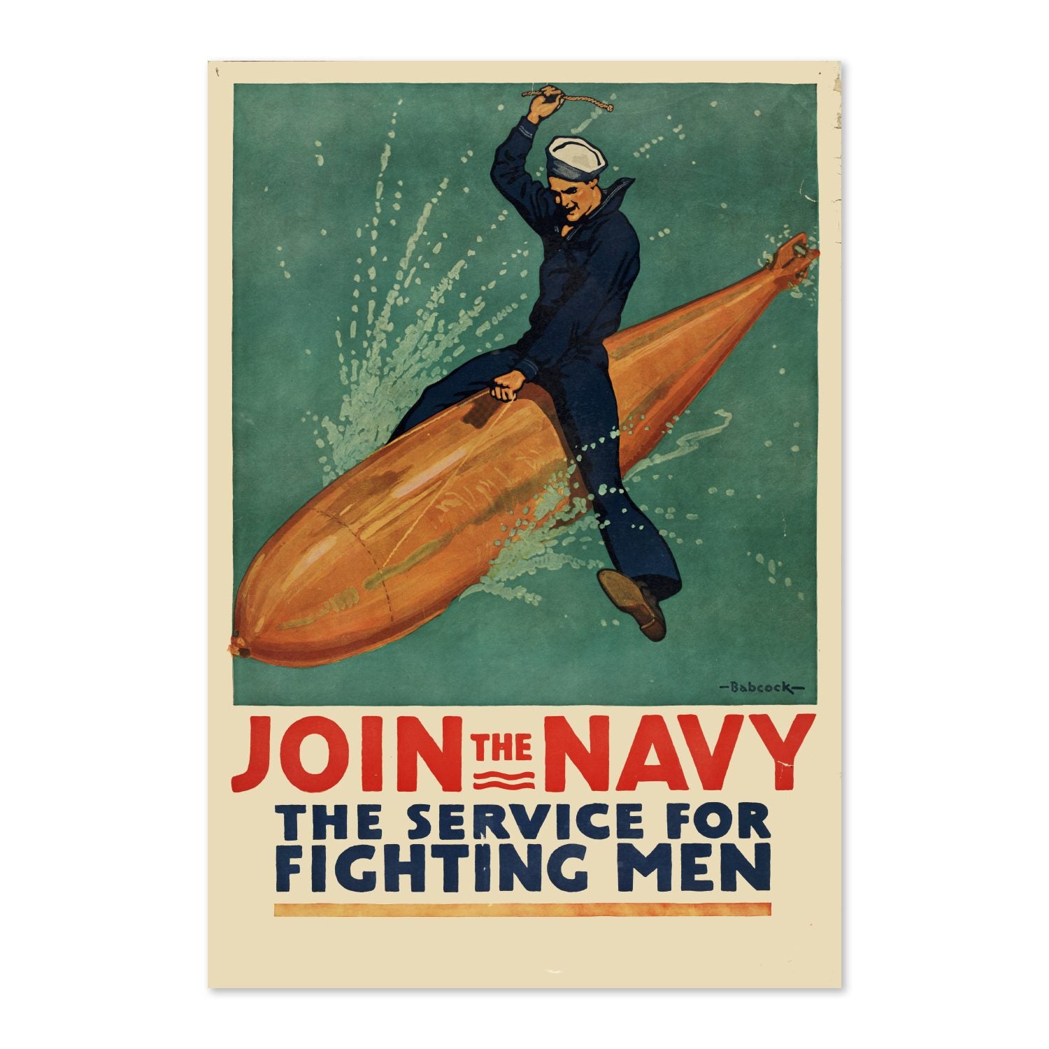 Join the Navy — The Service for Fighting Men poster print