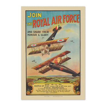 Join the Royal Air Force poster print