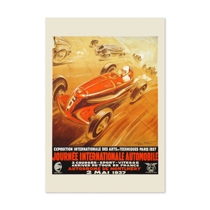 Journée Internationale Automobile Paris 1937 poster print