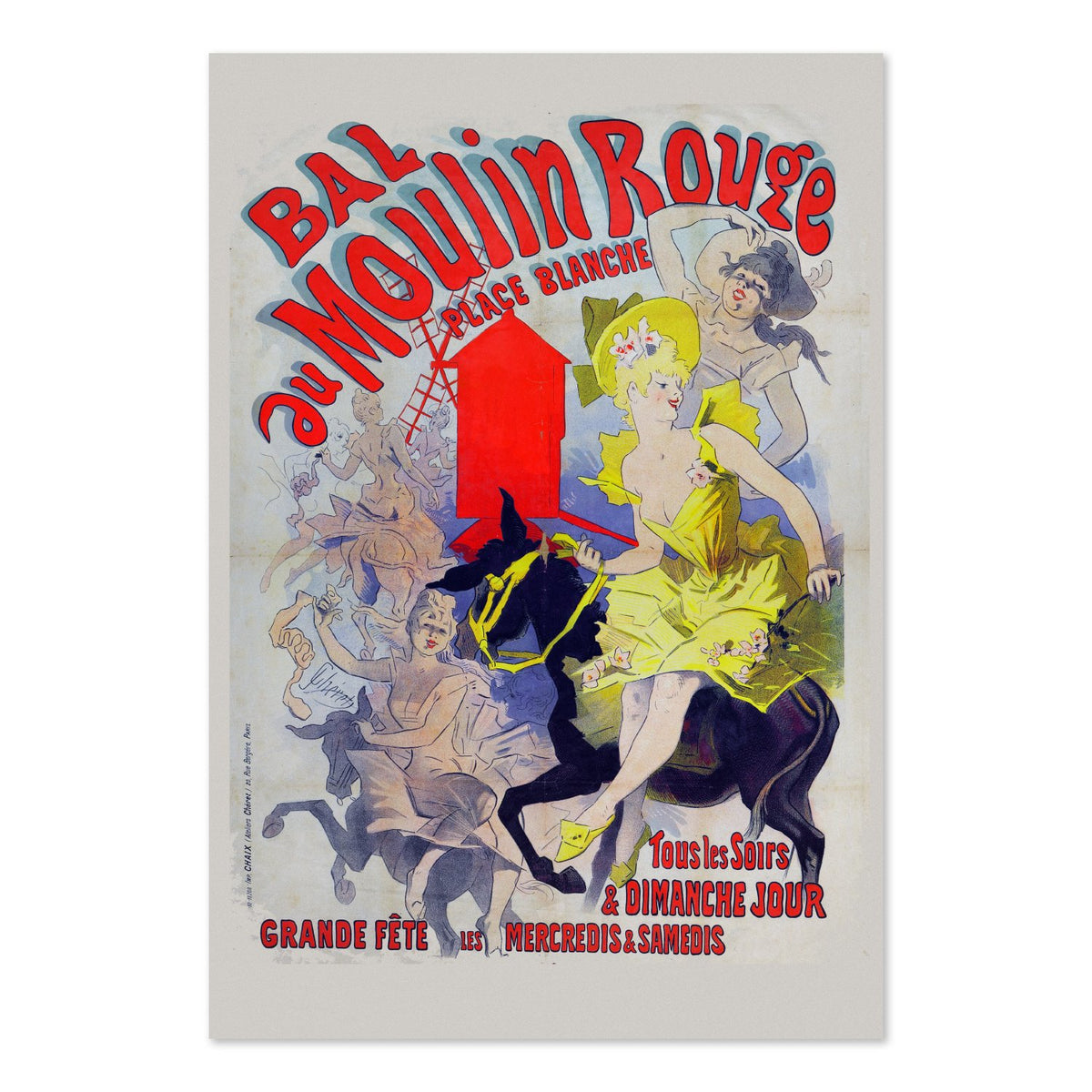 Jules Chéret Bal au Moulin Rouge poster print