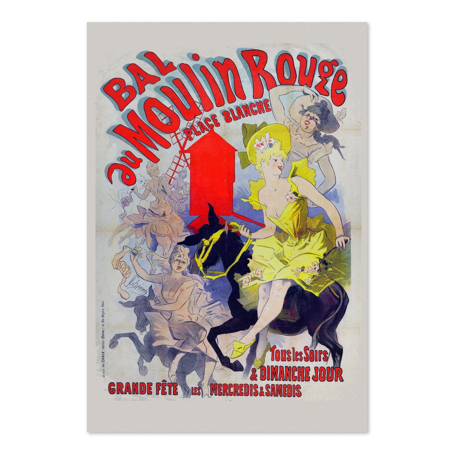 Jules Chéret Bal au Moulin Rouge poster print