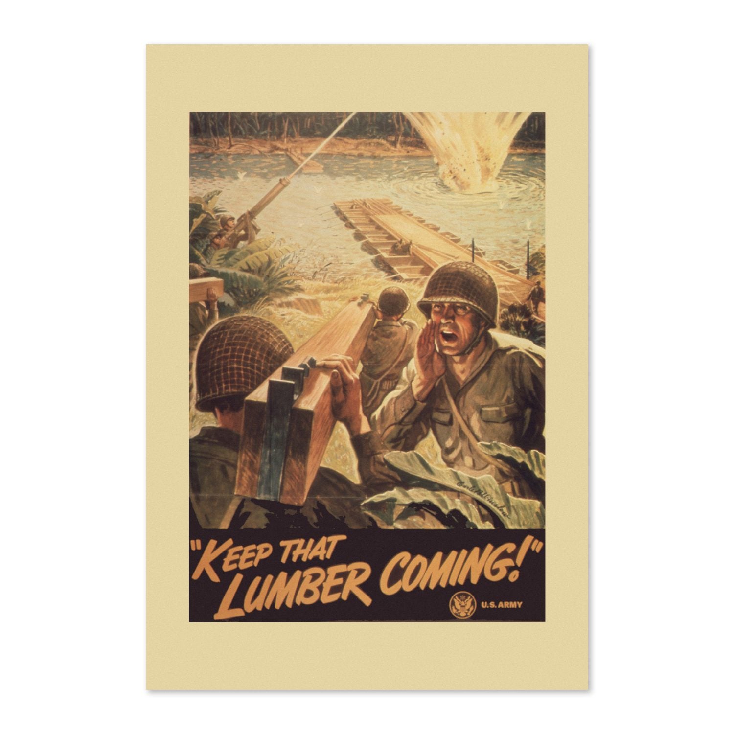 Keep That Lumber Coming poster print