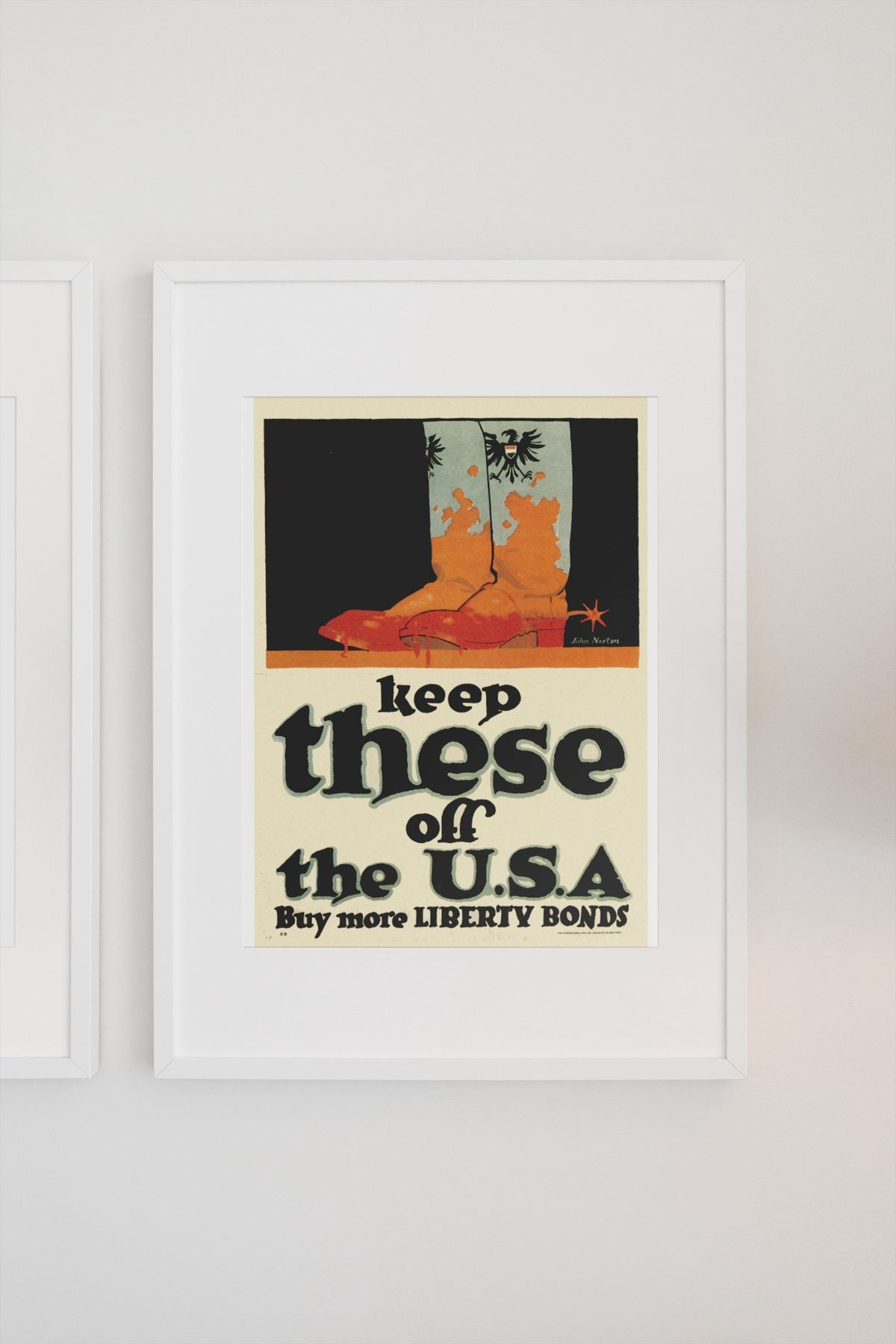 Keep These Off the U.S.A. poster on a light wall