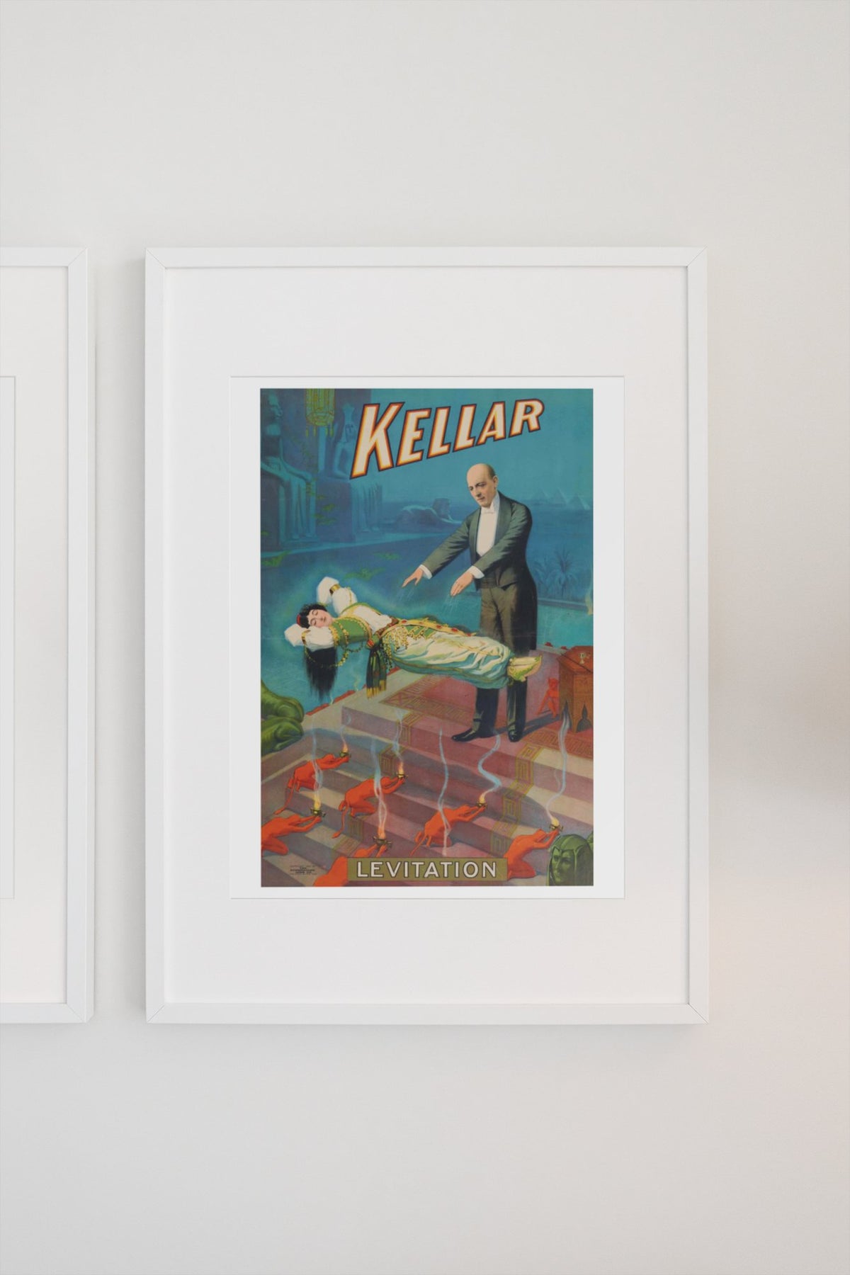 Kellar Levitation poster on a light wall