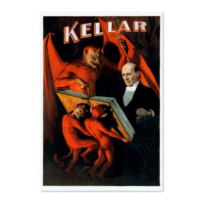 Kellar Reads With the Devil poster print