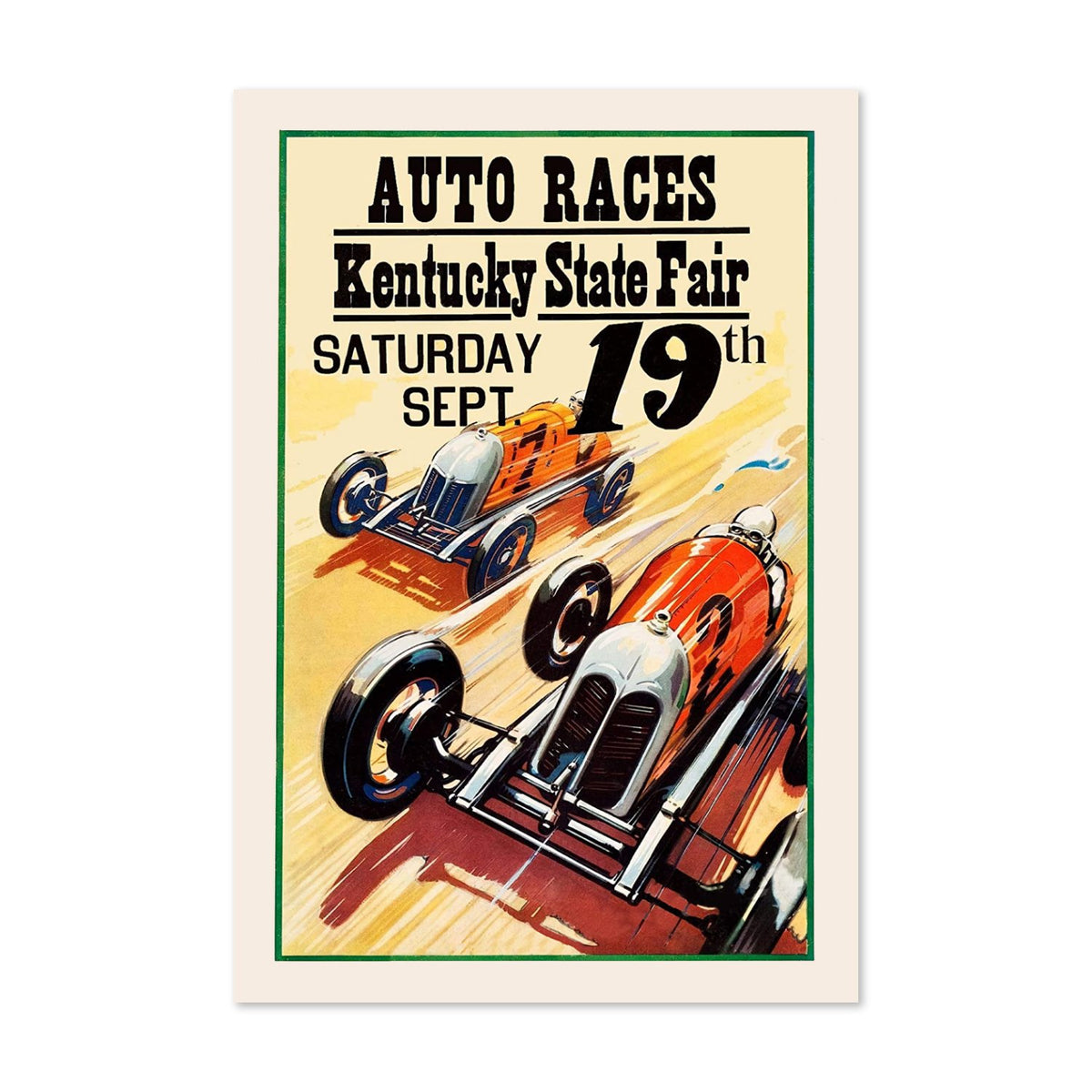 Kentucky State Fair Auto Races poster print