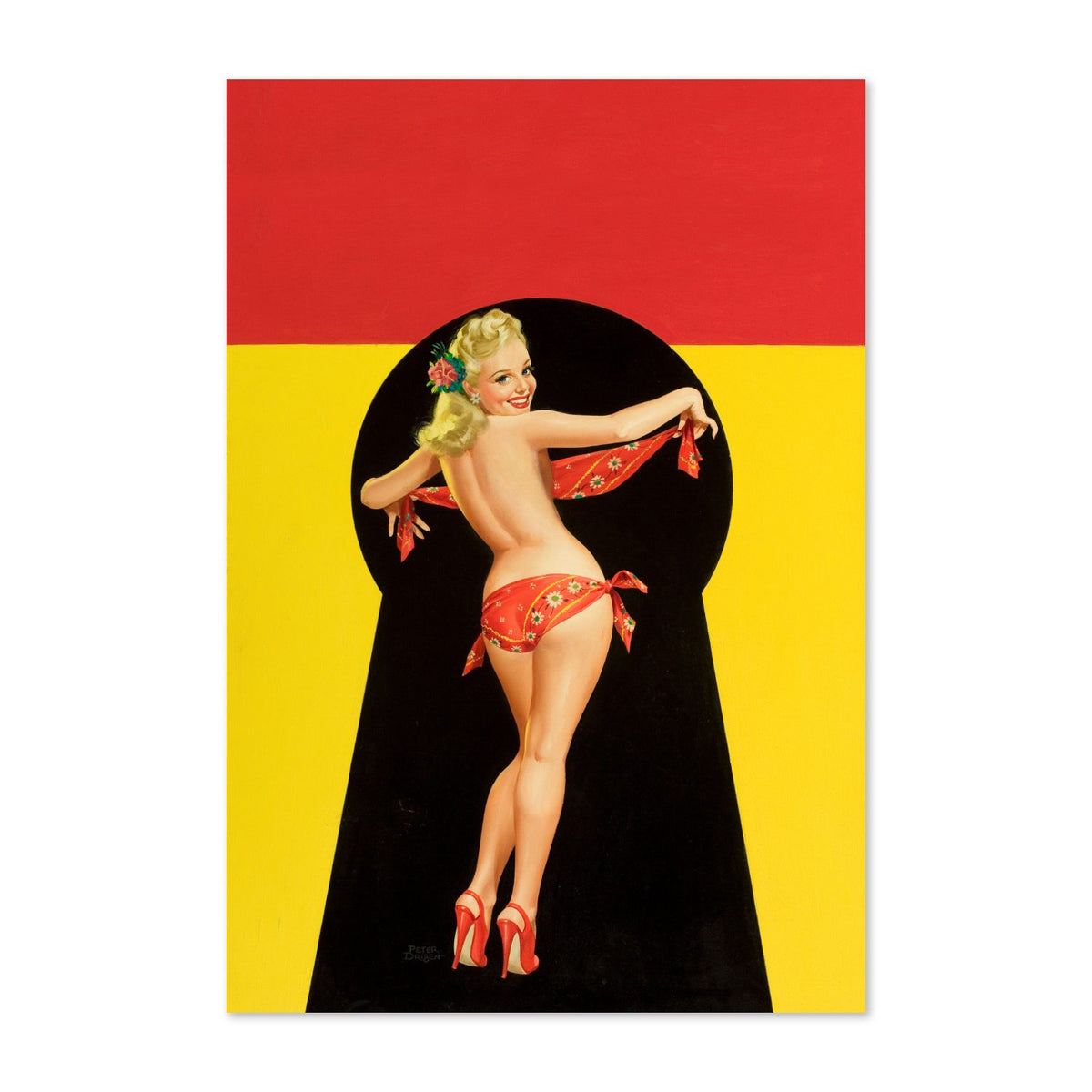 Keyhole Bandana poster print