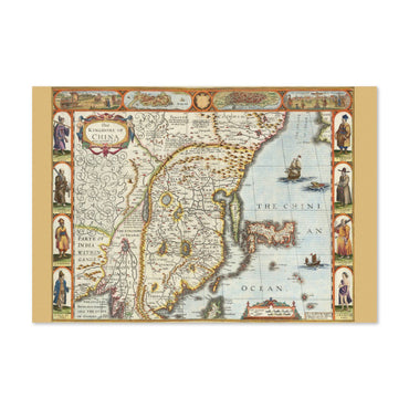 Kingdom of China 1626 Map vintage print