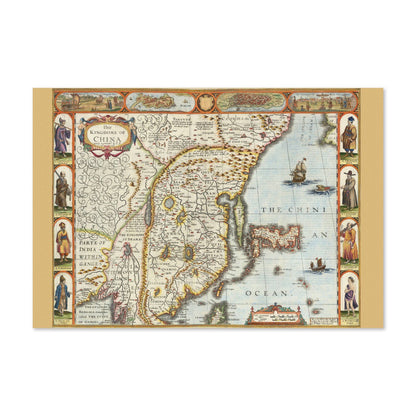 Kingdom of China 1626 Map vintage print
