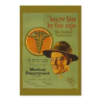 Know Him by This Sign Medical Department poster print