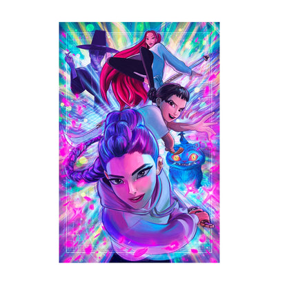 KPop Demon Hunters (2025) Movie Illustrated Character Art poster print