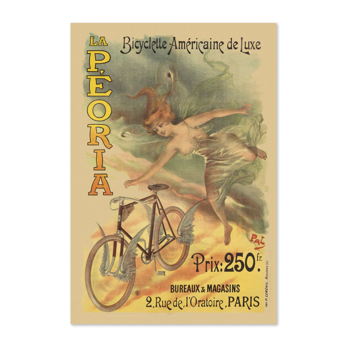 La Peoria Bicyclette poster print