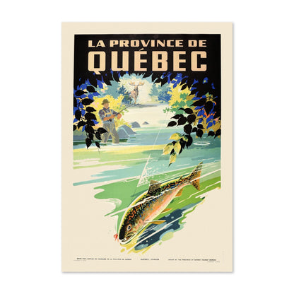 Quebec Trout Fishing poster print