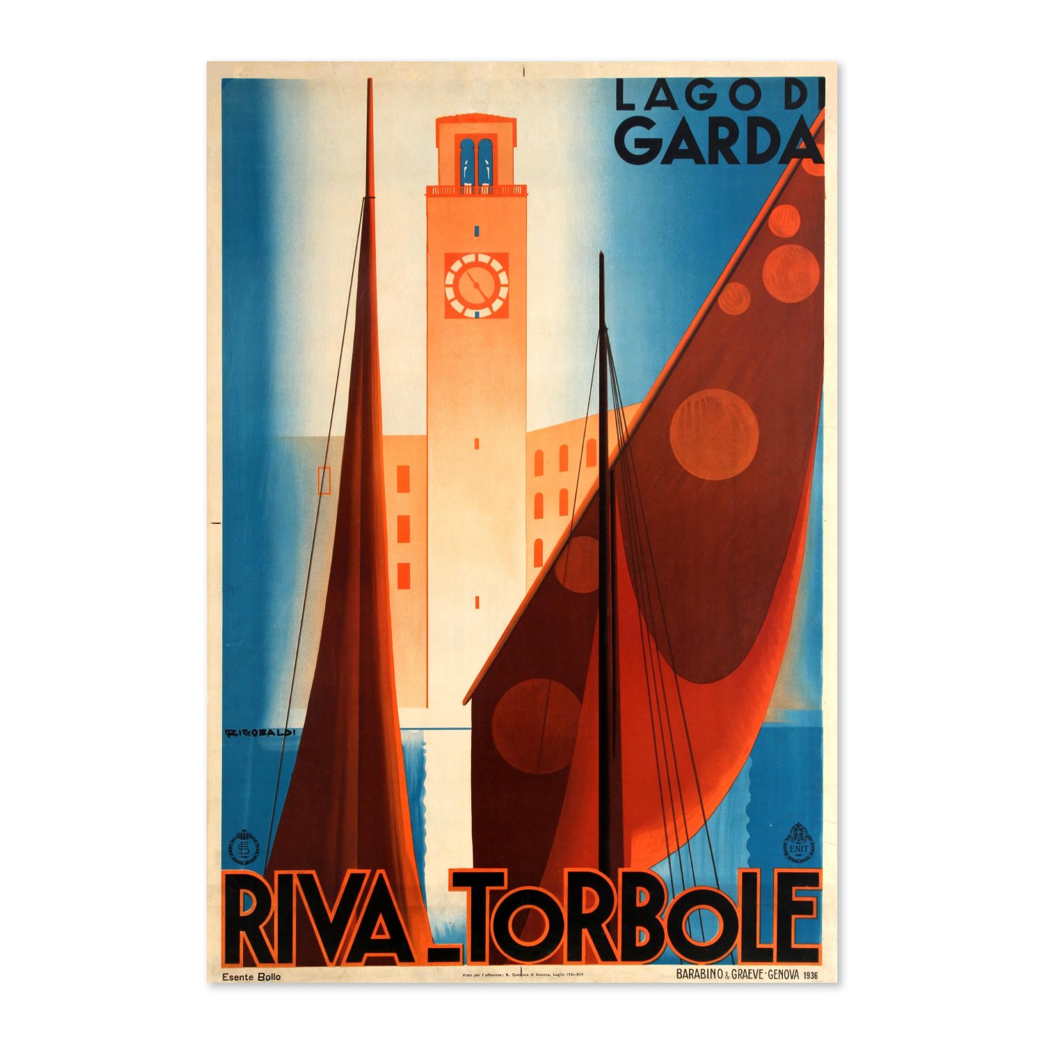 Lago di Garda Riva Torbole poster print