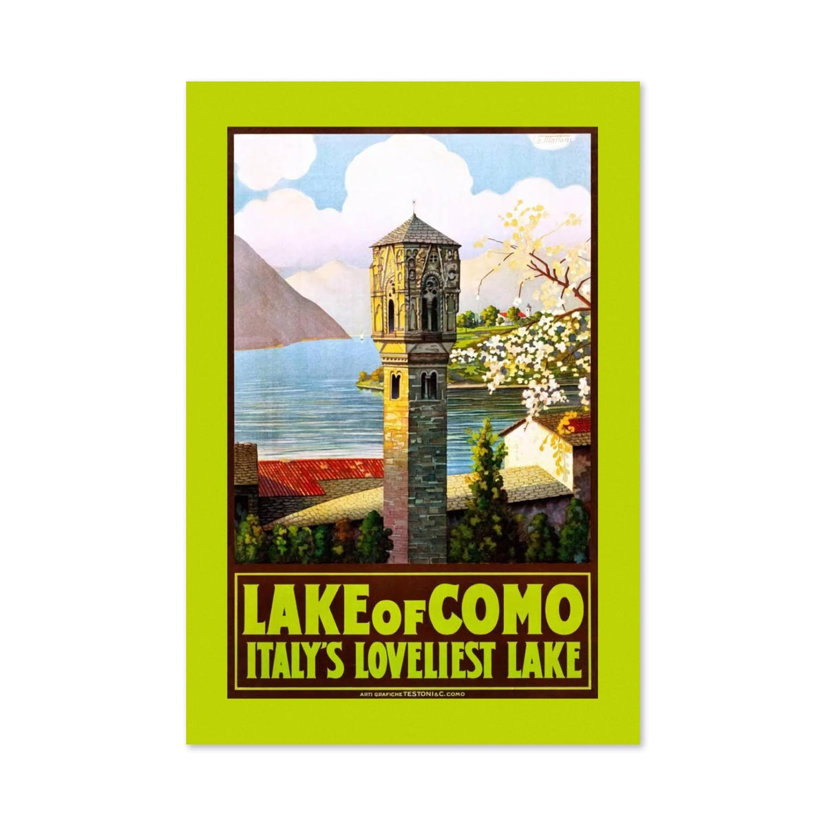 Lake Como Italys Loveliest Lake poster print