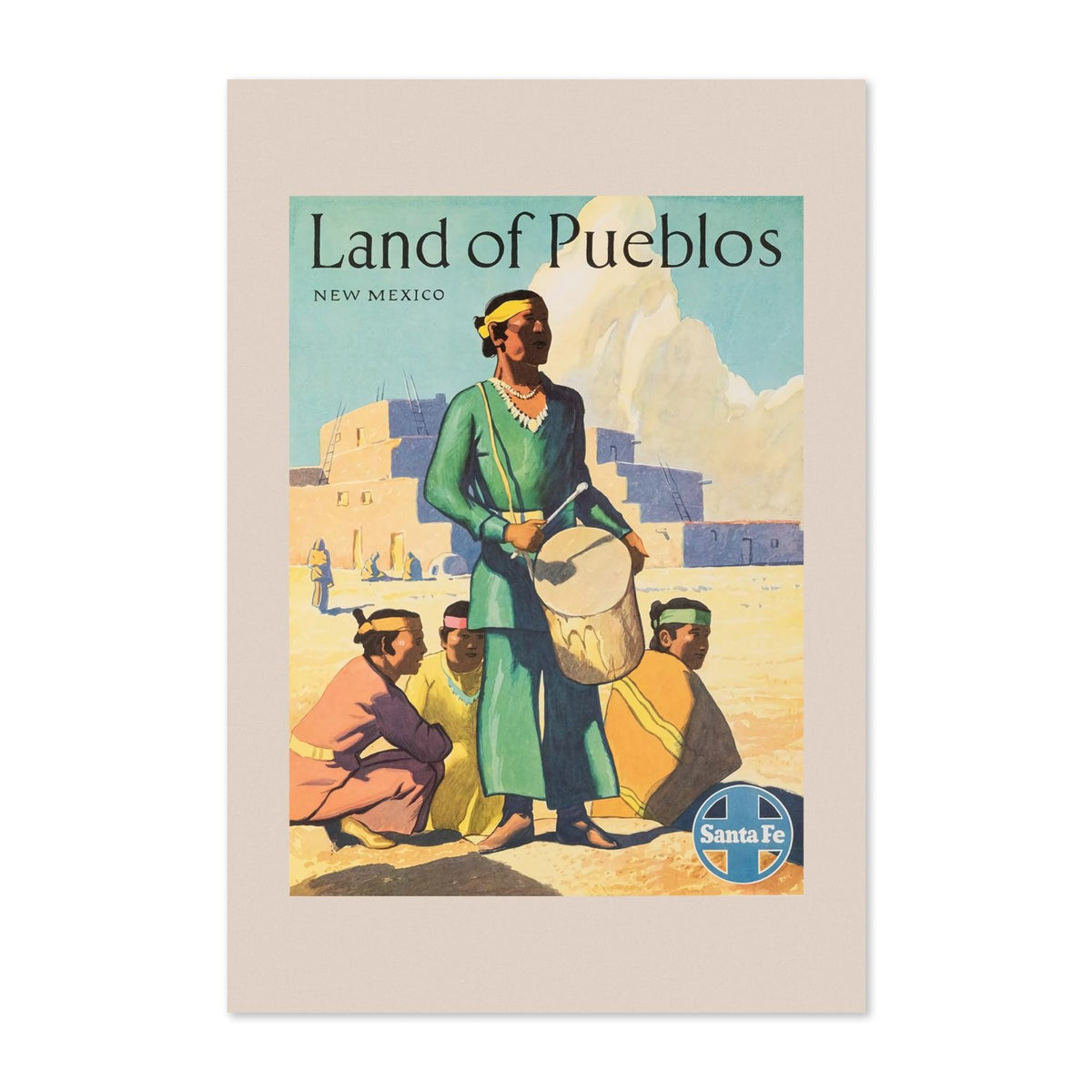 Land of Pueblos Santa Fe poster print