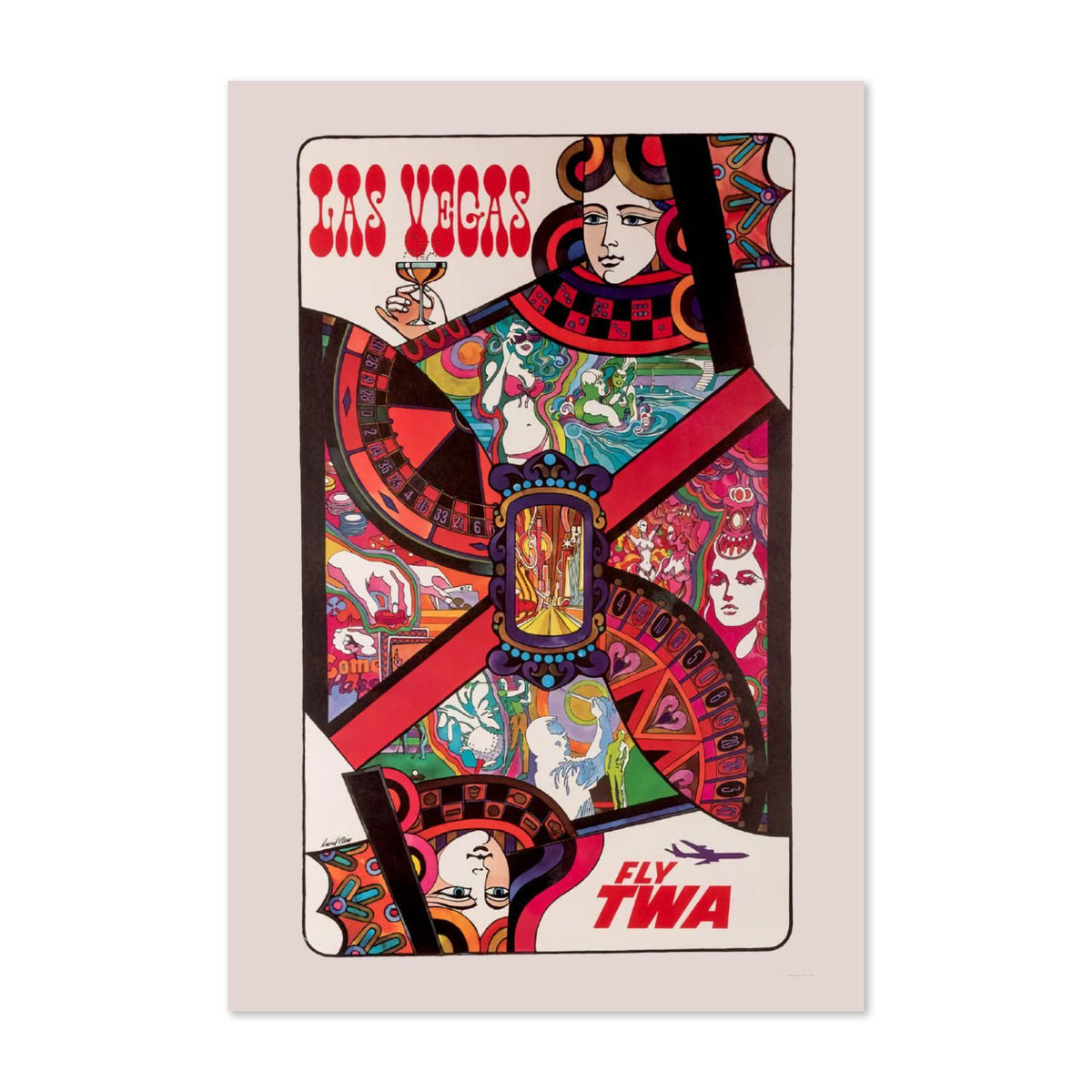 Las Vegas Fly TWA poster print