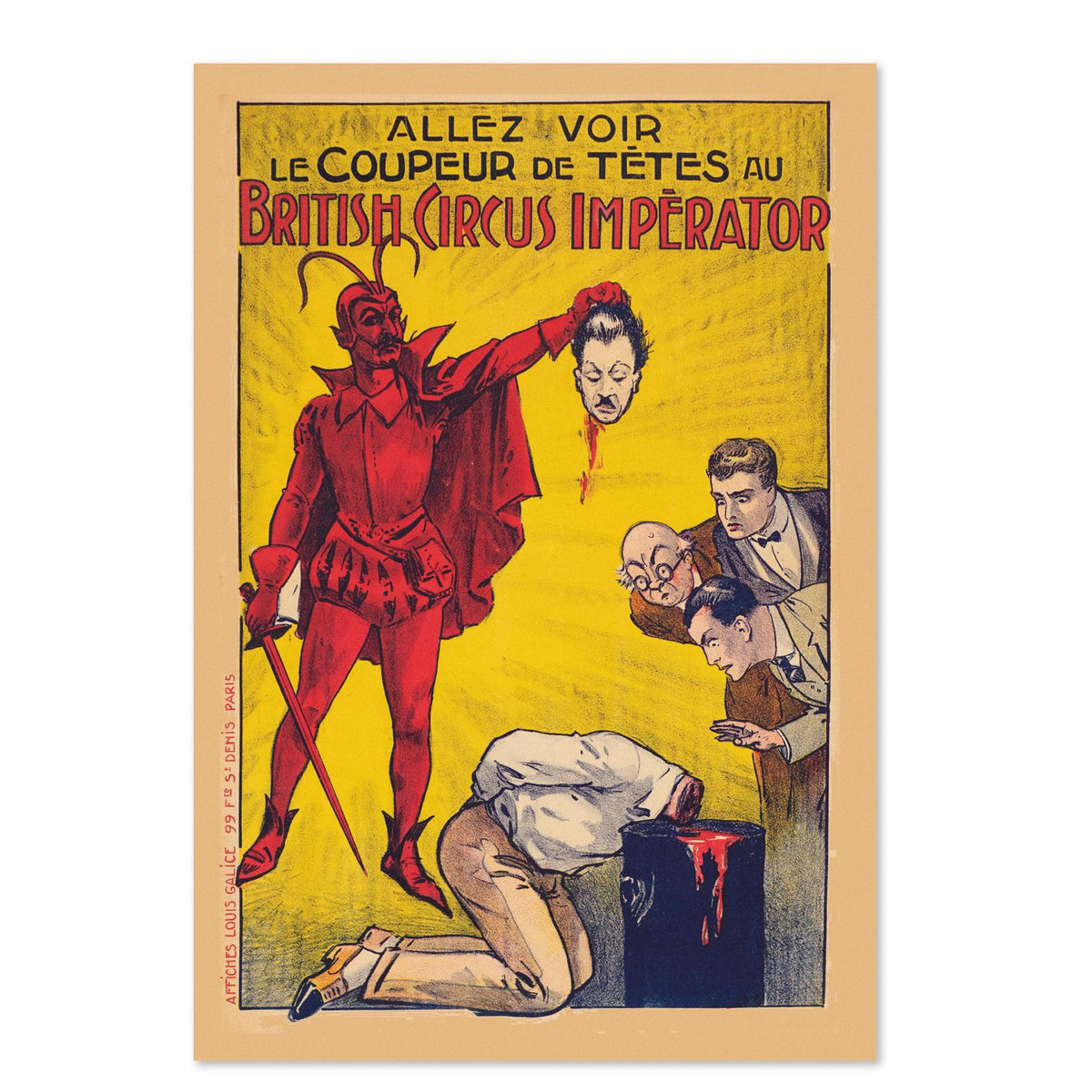 Le Coupeur de Tetes devil headsman poster print
