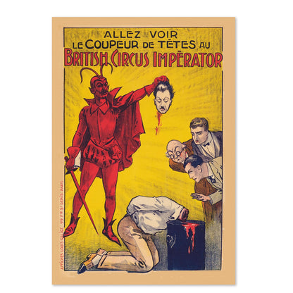 Le Coupeur de Tetes devil headsman poster print