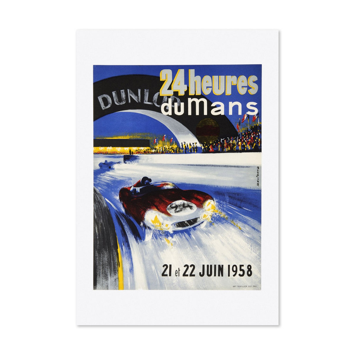24 Heures du Mans 1958 poster print