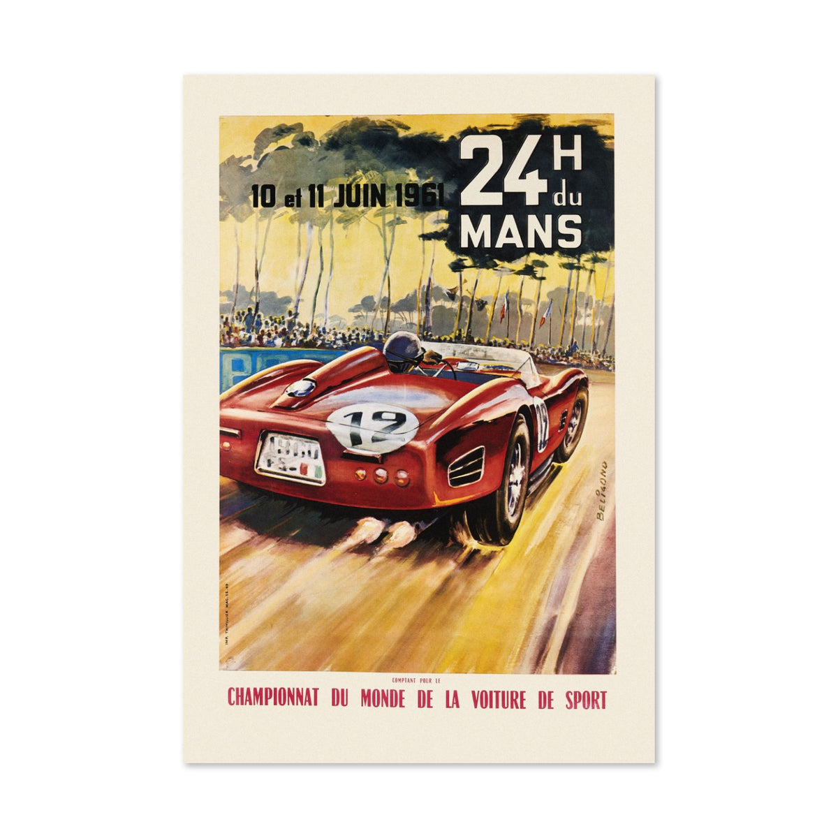 24 Heures du Mans 1961 poster print