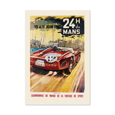 24 Heures du Mans 1961 poster print