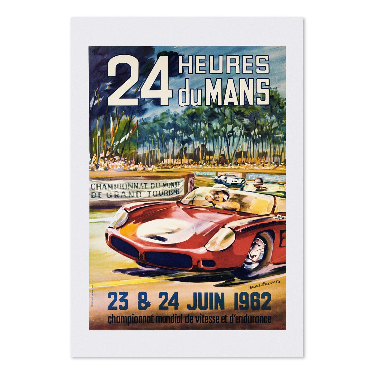 24 Heures du Mans 1962 poster print