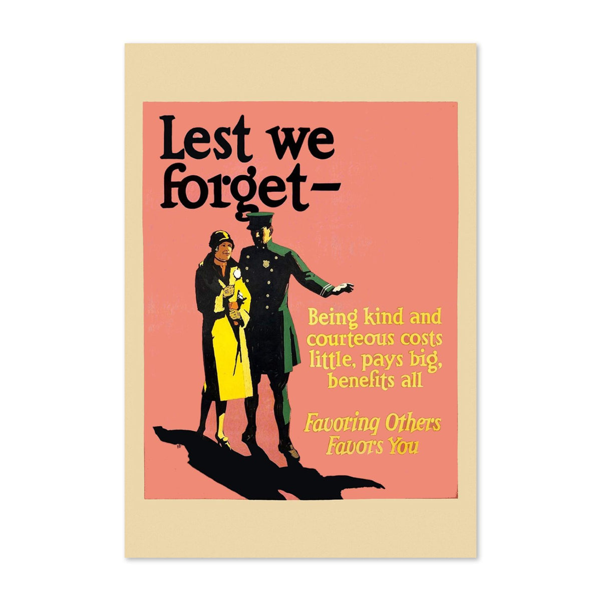 Lest We Forget poster print