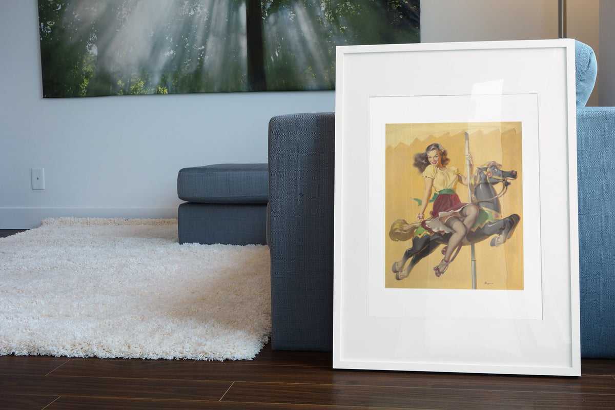 Let's Go Around Together by Gil Elvgren, pin-up poster — living room wall