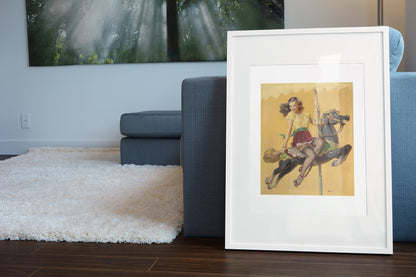 Let's Go Around Together by Gil Elvgren, pin-up poster — living room wall