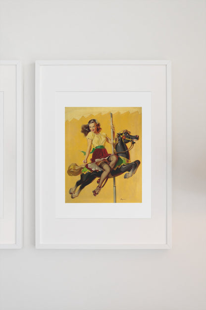 Let's Go Around Together by Gil Elvgren, pin-up poster — gallery wall