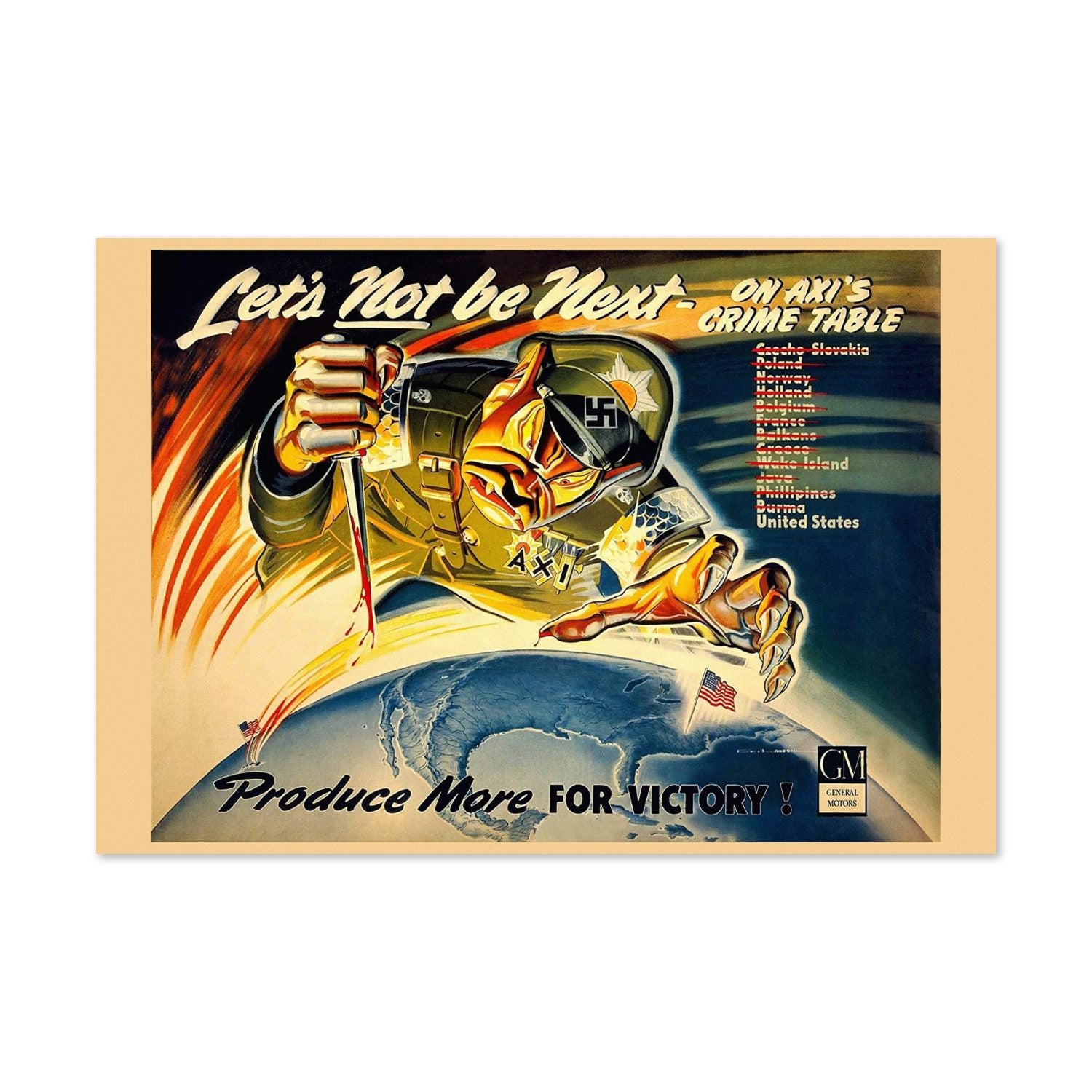 Lets Not Be Next on Axis Crime Table poster print