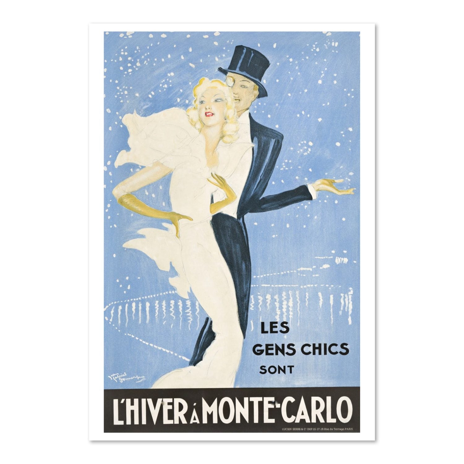 L Hiver a Monte-Carlo poster print