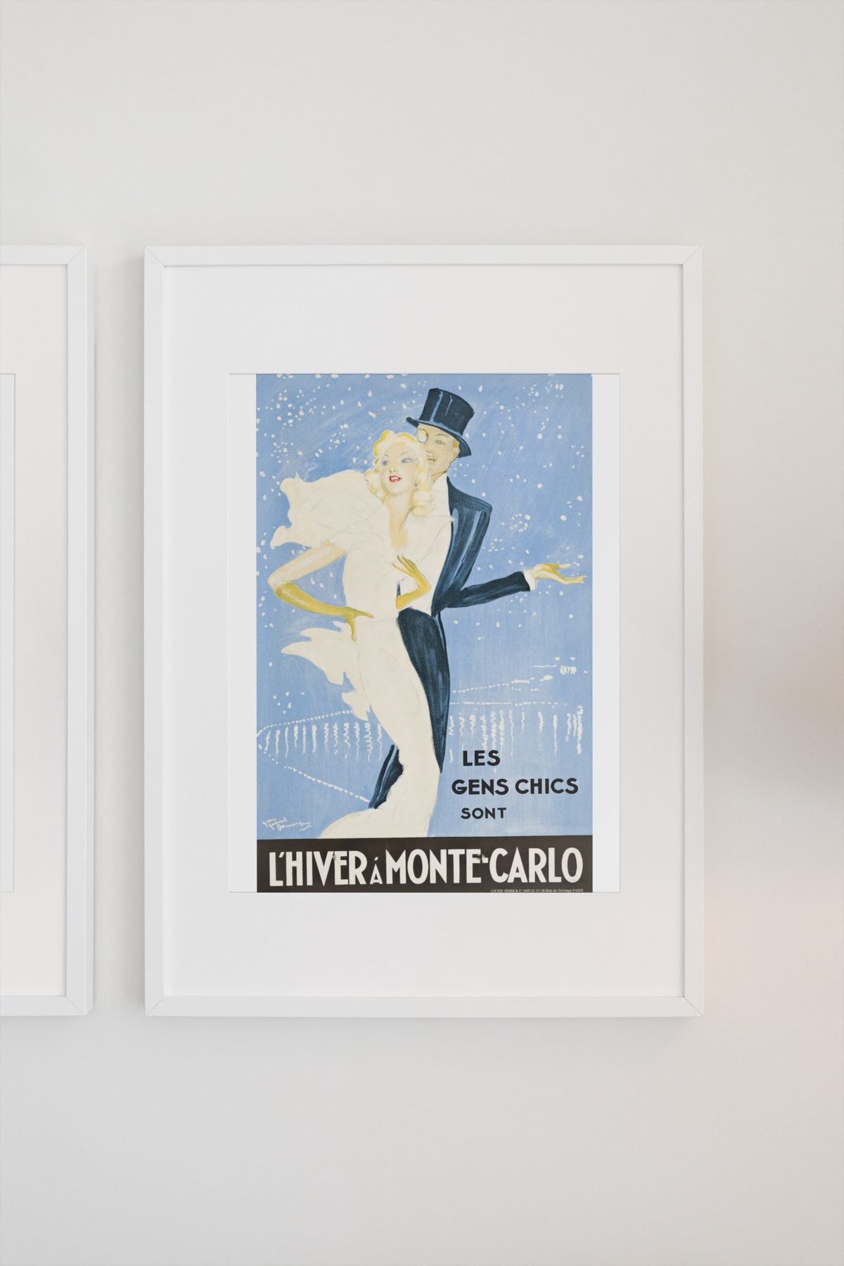 L Hiver a Monte-Carlo poster on a light wall