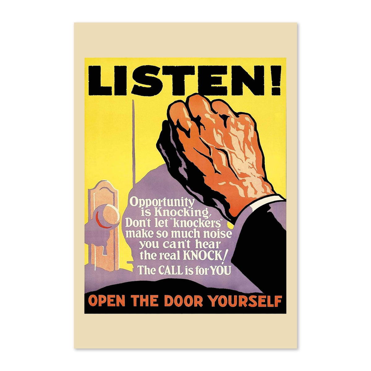 Listen poster print