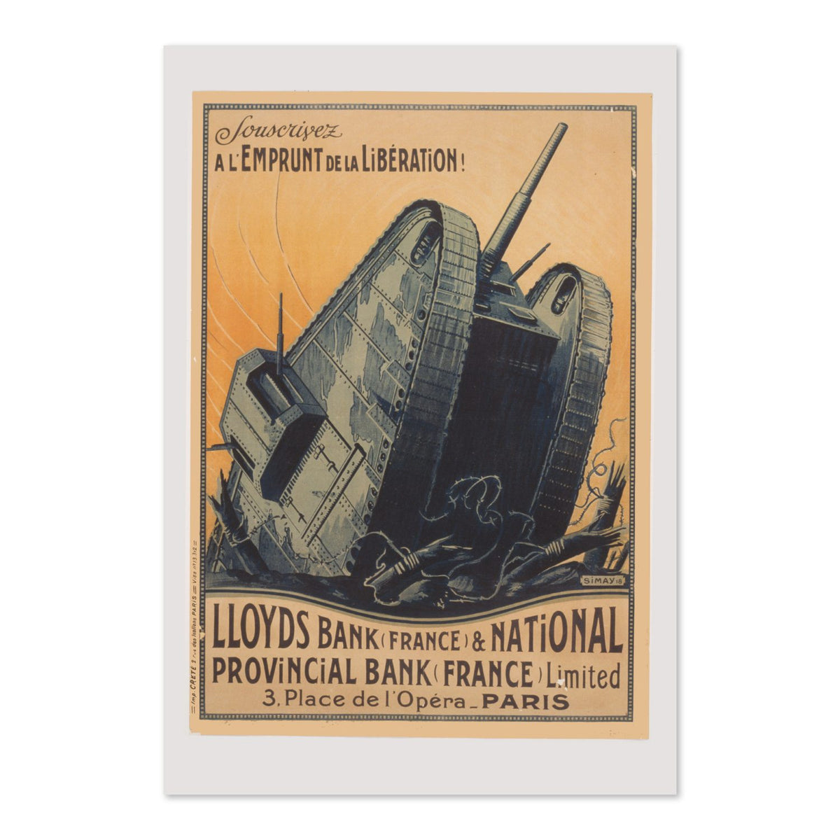 Lloyds Bank Liberation Loan Tank poster print