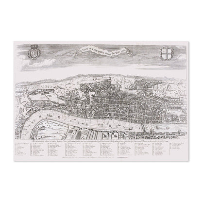 London 1560 Map vintage print