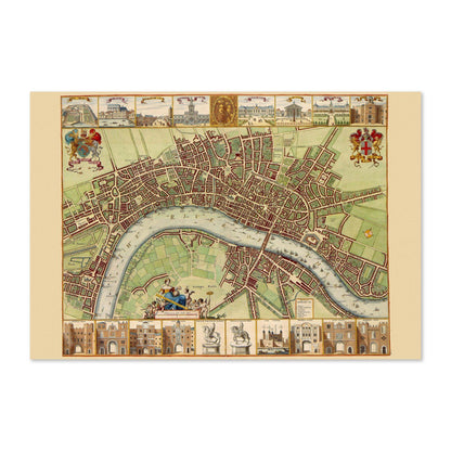 London 1688 Map vintage print