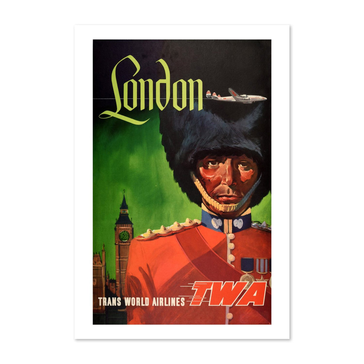 London Fly TWA Royal Guard poster print