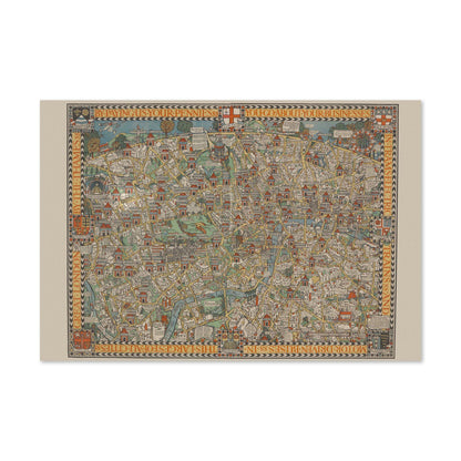London Wonderground Map vintage print