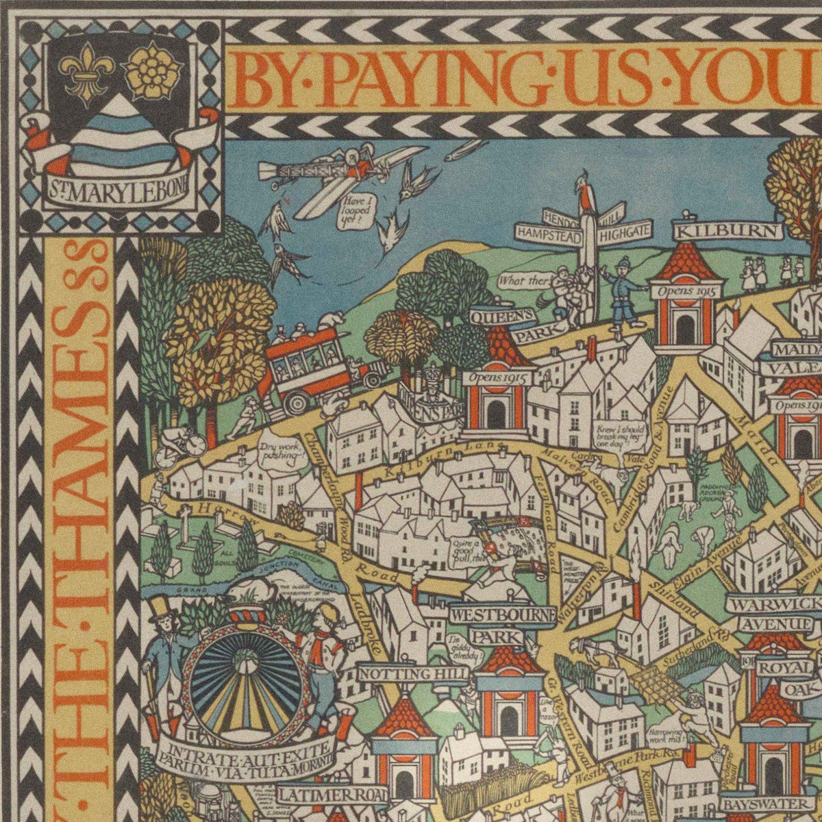 Close-up detail of the London Wonderground Map