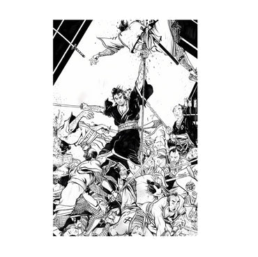 Lone Wolf and Cub: Sword of Vengeance (1972) Ink Illustration Art poster print