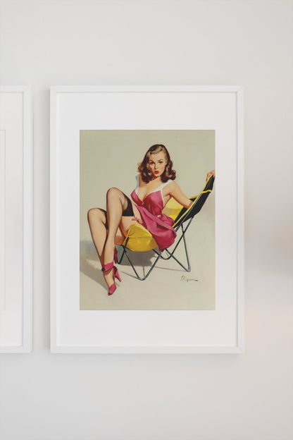 Low Down Feelings by Gil Elvgren, pin-up poster — gallery wall