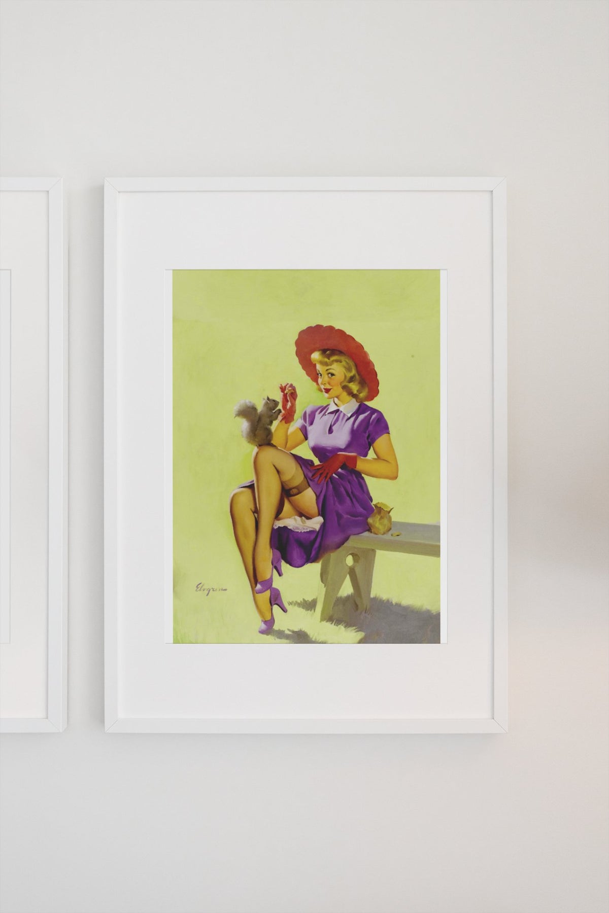 Making Friends by Gil Elvgren, pin-up poster — gallery wall