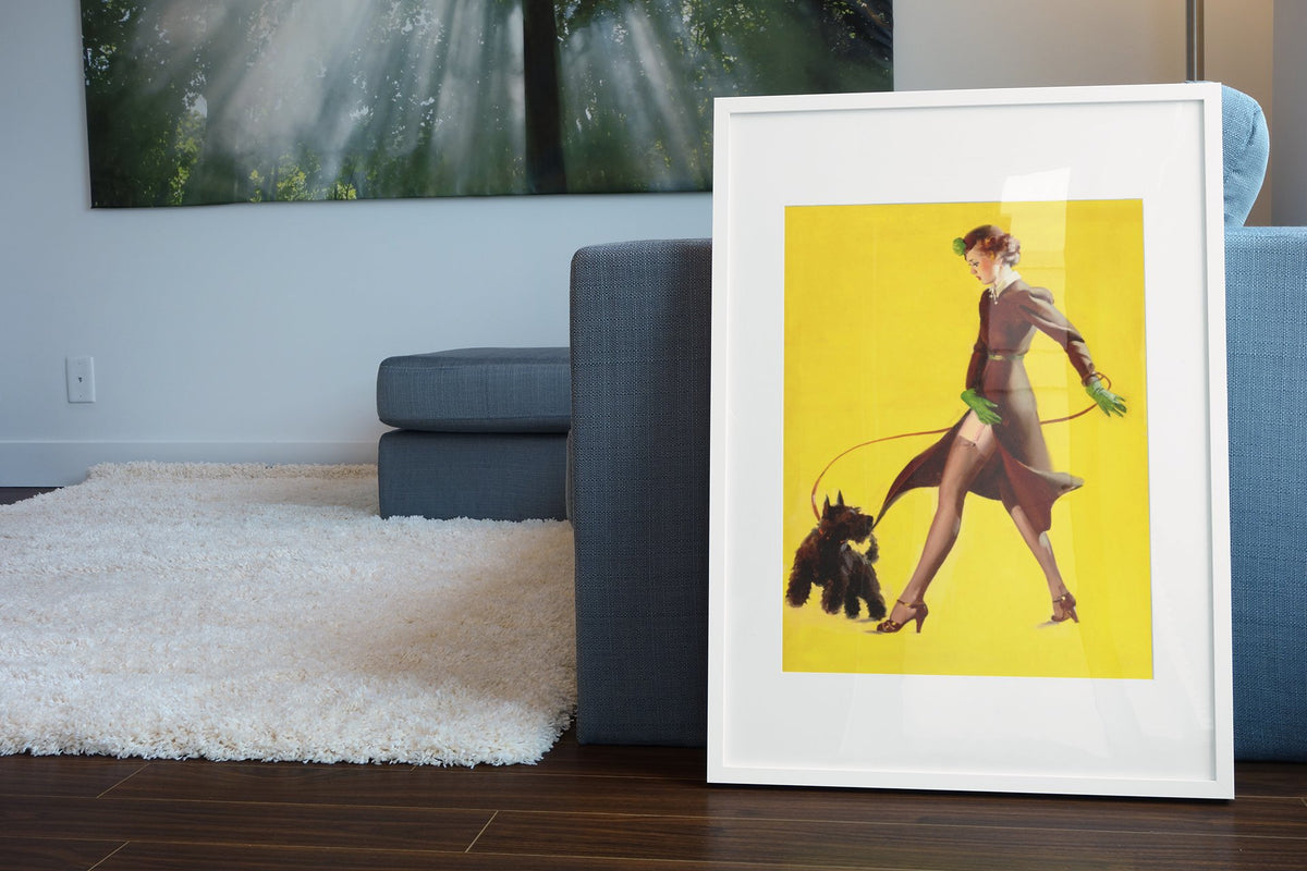 Man's Best Friend by Gil Elvgren, pin-up poster — living room wall