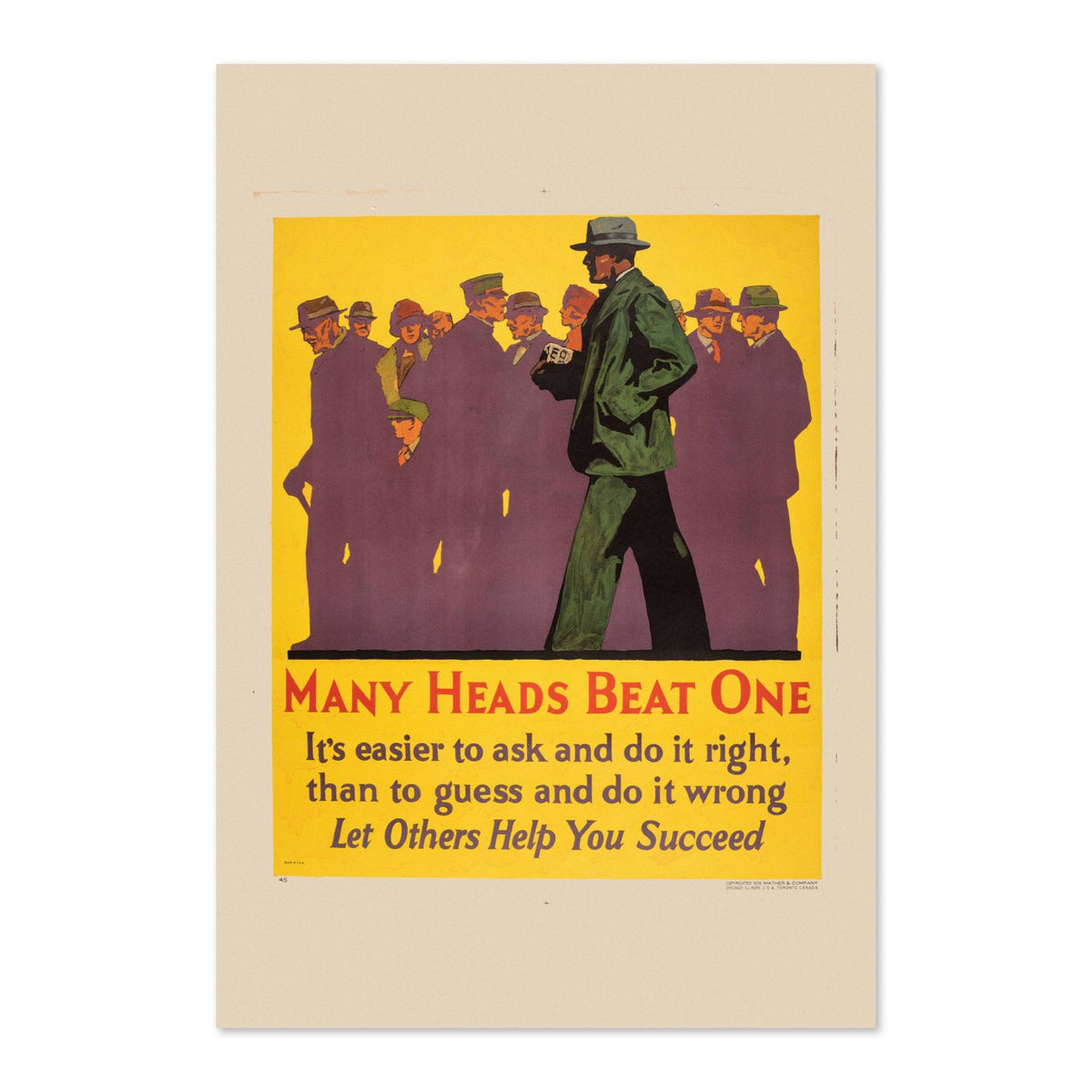 Many Heads Beat One poster print
